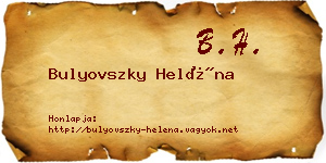 Bulyovszky Heléna névjegykártya